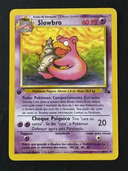 Pokemon Slowpoke 55/62 Fossil 1st Edition Basic Common 50HP Regular English - Image 1