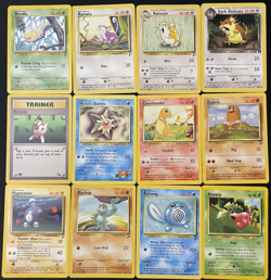 WOTC Vintage Pokemon Card Lot 12 Cards - Light Play - Incl 1st Edition Trainer - Image 1