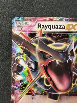 Pokemon TCG Rayquaza EX XY69 Full Art Holo Black Star Promo Card 2015 - Image 5