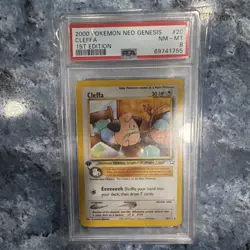Pokemon Cleffa Neo Genesis 1st Edition 20/111 2000 PSA 8 Rare Basic Card - Image 2