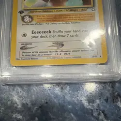 Pokemon Cleffa Neo Genesis 1st Edition 20/111 2000 PSA 8 Rare Basic Card - Image 4