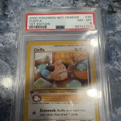 Pokemon Cleffa Neo Genesis 1st Edition 20/111 2000 PSA 8 Rare Basic Card - Image 5