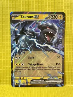 Pokemon TCG Zekrom EX Black Bolt Holo Card 034/086 Double Rare - Image 1
