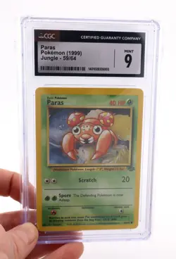 1999 Pokemon Jungle Paras 59/64 CGC 9 Mint – Vintage WOTC Graded Card - SC007 - Image 3
