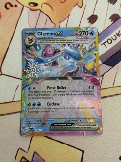 Glaceon EX 026/131 Festive Stamped Prismatic Evolutions NM Pokemon Card - Image 1