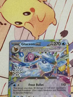 Glaceon EX 026/131 Festive Stamped Prismatic Evolutions NM Pokemon Card - Image 2