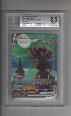 UMBREON VMAX ALT ART 215/203 POKEMON EVOLVING SKIES CARD 2021 BGS BECKETT 8.5 - Image 1