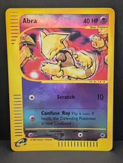 Abra 093/165 Expedition Base Set Reverse Holo Rare Pokemon TCG Nintendo LP - Image 1
