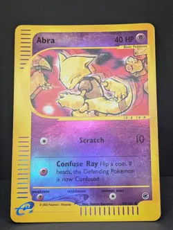 Abra 093/165 Expedition Base Set Reverse Holo Rare Pokemon TCG Nintendo LP - Image 3