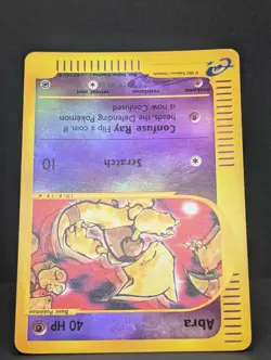 Abra 093/165 Expedition Base Set Reverse Holo Rare Pokemon TCG Nintendo LP - Image 4