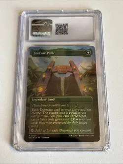MTG Magic the Gathering REX Borderless Foil #7 Welcome to Jurassic Park World - Image 1