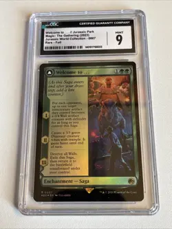 MTG Magic the Gathering REX Borderless Foil #7 Welcome to Jurassic Park World - Image 2