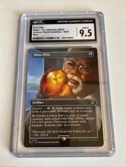 MTG Dino DNA 0020 Borderless REX Jurassic World Universes Beyond 2023 CGC 9.5 - Image 1