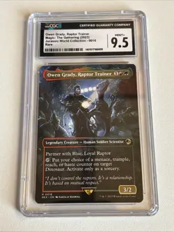 Owen Grady, Raptor Trainer (Borderless) [REX - 16] - NM [Normal] TCG MTG CGC 9.5 - Image 1