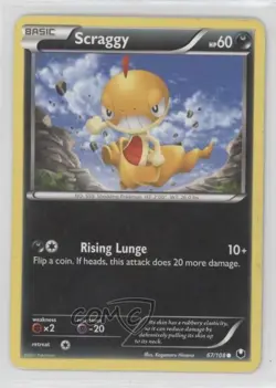 Scraggy Reverse Foil Pokemon Black & White Dark Explorers #67 - Image 1