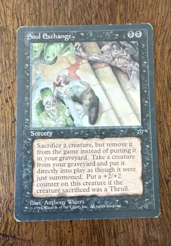 Soul Exchange Fallen Empires Regular Magic, The Gathering MTG M/HP - Image 1