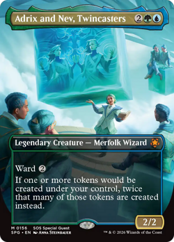 Adrix and Nev, Twincasters (Borderless) Secrets of Strixhaven Special Guests - N - Image 1