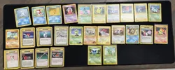 Vintage Pokemon 32 Card Lot - Mixed WOTC Sets - Nidoqueen Holo, Pikachu - Image 1