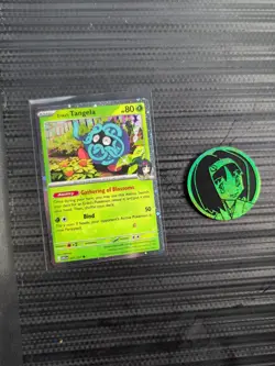 Pokemon Erika's Tangela ASC 007/217 Holo Basic Vine 80 HP 50 Attack Card W coin - Image 1