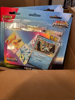 Pokemon TCG Scarlet Violet Prismatic Evolutions Tech Sticker Collection Glaceon - Image 1