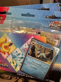 Pokemon TCG Scarlet Violet Prismatic Evolutions Tech Sticker Collection Glaceon - Image 2