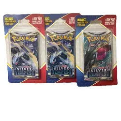SEALED Pokemon TCG Silver Tempest 3 Booster packs and 3 Foil Packs - Image 1