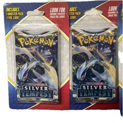 SEALED Pokemon TCG Silver Tempest 3 Booster packs and 3 Foil Packs - Image 2