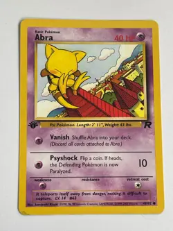 Pokemon TCG Team Rocket Abra 1st Edition 49/82 - Image 1