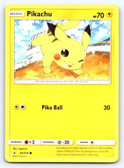 Pikachu 54/214 Common Unbroken Bonds Pokemon Lightly Played - Image 1