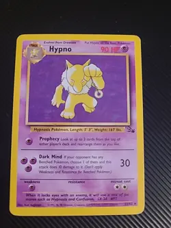 Hypno 23/62 - Pokemon Fossil Non Holo Rare WOTC Vintage VLP - Image 1