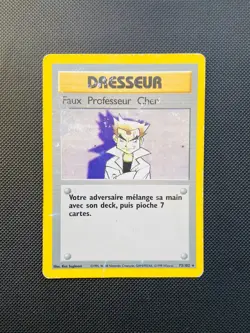 Carte Pokemon Faux Professeur Chen 73/102 RARE Ed2 Set De Base Edition 2 Wizards - Image 1