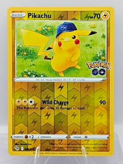 Pikachu Reverse Holo Rare Pokemon GO 028/078 NM - Image 1