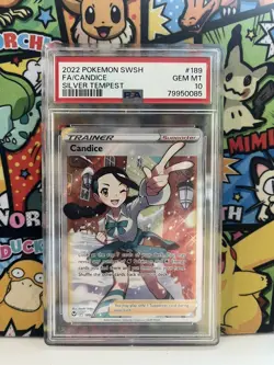 Pokemon Candice Full Art - Silver Tempest - 189/195 - PSA 10 - Image 1