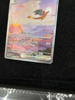 Pokemon Charizard ex alt Art Secret Rare Holo 330 HP MEW 199/165 151 collection - Image 5