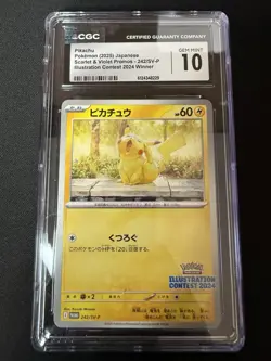 Pikachu 242/SV-P | CGC GEM MINT 10 | JP Pokemon Illustration Contest 2024 Winner - Image 1