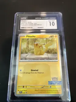 Pokemon 2025 JPN Illustration Contest Pikachu 2024 Winner, CGC 10 - Image 1