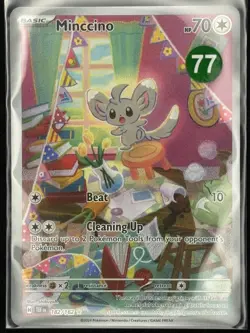 Pokemon TCG Minccino 182/162 Temporal Forces Illustration Rare NM - Image 3