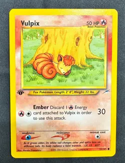 Pokemon 2002 Neo DESTINY 1st Edition VULPIX 91/105 NM - never played - Image 1