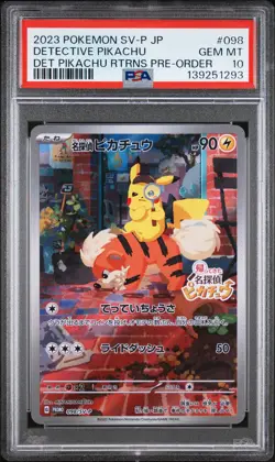 PSA 10 - Detective Pikachu 098/SV-P Japanese Pre-Order Promo - Pokemon - Image 1