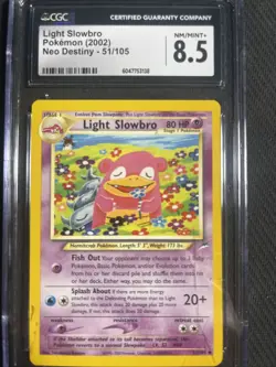 Pokemon TCG Light Slowbro Neo Destiny 51/105 Uncommon Regular - Image 1