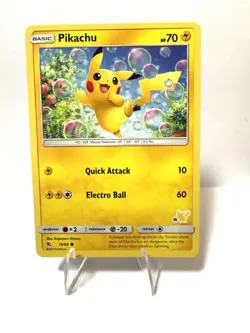 Pikachu 19/68 PIKACHU STAMPED 2019 Pokemon TCG Deck Promo #55 (A) - Image 1