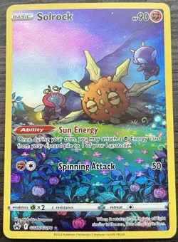 Solrock GG15/GG70 Pokemon TCG SWSH Crown Zenith Galarian Gallery Holo MINT NM - Image 1