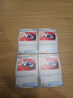 Pokemon Catcher 187/198 Pokemon TCG Scarlet & Violet Base 4x Playset - Image 1
