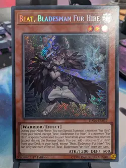 YuGiOh! Beat, Bladesman Fur Hire DASA-EN017 Secret Rare 1st Ed - Image 1
