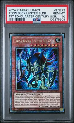 2024 YU-GI-OH! RA03-QUARTER CENTURY BONANZA TOON BLACK LUSTER SOLDIER PSA 10 - Image 1