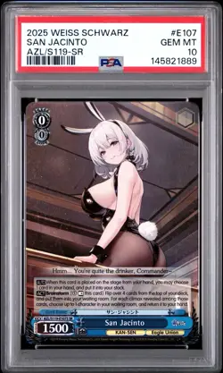 2025 WEISS SCHWARZ ENGLISH AZUR LANE VOL.2 SR #E107 SAN JACINTO PSA 10 - Image 1