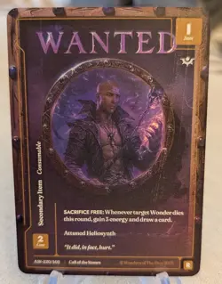 Wonders of the First Wanted Foil Alt Art Call of the Stones A18 Khareth Duskwane - Image 1