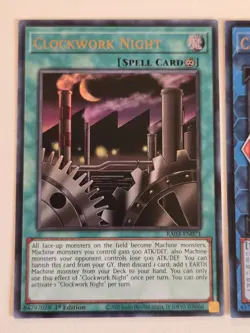 Clockwork Knight SUDA-EN050 + Clockwork Night RA03-EN071 Ultra Rare Yugioh Set - Image 3