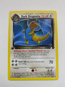 DARK DRAGONITE 22/82 1st Edition Rare Team Rocket Pokemon Card Near Mint - Image 1
