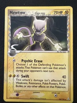 1x Mewtwo 24/110 EX Holon Phantoms Non-Holo Pokemon Card Delta Species - Image 1